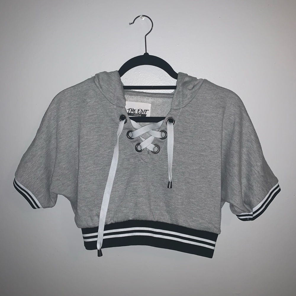 Grey Sporty Crop top